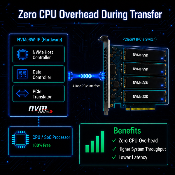 Zero CPU Overhead During Transfer