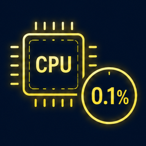 Low CPU Resource Usage: 0.1%